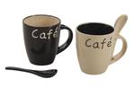 Mug à café en grès (Lot de 2) Céramique - 1 x 1 x 1 cm