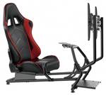 Racingchair Racing Cockpit LUMLRS03-BS- Schwarz - Metall - 130 x 110 x 55 cm