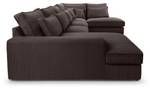 Ecksofa Burla U Braun - Holzwerkstoff - 176 x 93 x 398 cm