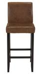 Tabouret de bar SANTOS Lot de 2 Marron - Textile - 49 x 117 x 46 cm