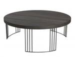 Table basse ronde Marron - Bois manufacturé - 95 x 35 x 95 cm