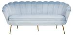 Muschelsofa Oryahovo Grau - Textil - 180 x 78 x 76 cm