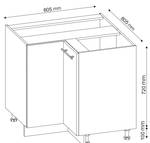 Küchenschränke  Fame-Line 36055 Grau - Weiß - Holzwerkstoff - 80 x 82 x 52 cm