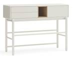 Table console Corvo Blanc - En partie en bois massif - 120 x 90 x 35 cm