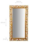 Spiegel FIRENZE Gold - Glas - Massivholz - 6 x 205 x 106 cm