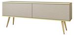 TV-Lowboard Praia Beige - Braun - Gold