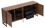 Buffet bas CARATANA Marron - Bois manufacturé - 40 x 80 x 180 cm