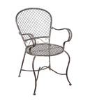 Chaise de jardin -Ancien style Gris - Métal - 55 x 95 x 57 cm