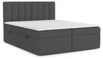 Boxspringbett Amaro mit Bettkasten Anthrazit - Breite: 140 cm