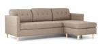 Sofa Marino Braun - Textil - 219 x 80 x 151 cm