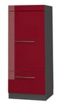 Mikrowellenschrank Fame-Line 38576 Anthrazit - Hochglanz Bordeaux