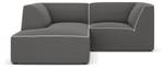 Ecksofa RUBY 3 Sitzplätze Grau