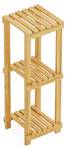 Étagère de salle de bain Kinnula Beige - Bois massif - Bois/Imitation - 30 x 90 x 30 cm