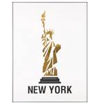 3D Acryl Wandbild Gate to New York Schwarz - Gold - Glas - Kunststoff - 60 x 80 x 3 cm