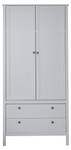 l' armoire Ory Blanc - En partie en bois massif - 91 x 192 x 51 cm