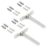 Verdeckter Regalhalter Mirage 2er-Set Silber - Metall - 7 x 4 x 11 cm