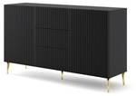 Sideboard RAVENNA B SB150 2D3D Schwarz - Gold