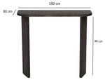 Console Dfrattal Gris - En partie en bois massif - 30 x 90 x 100 cm