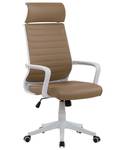 Chaise de bureau LEADER Marron - Blanc - Textile