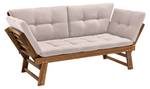 Gartencouchsofa Belize Weiß - Massivholz - 70 x 75 x 197 cm