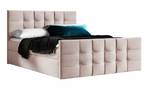 Boxspringbett KARLAN Hellrosa - Breite: 122 cm