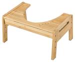 Tabouret physiologique de WC Kalajoki Beige - Bambou - 42 x 21 x 30 cm