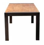 Table 200/250cm bois massif et métal Marron - En partie en bois massif - 250 x 77 x 90 cm