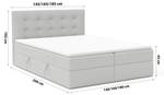 Boxspringbett Doppelbett Tissa Topper Grau - Breite: 160 cm