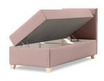 Einzelbett Boxspringbett Anter Mini Pink - Breite: 90 cm - Bettkasten rechts