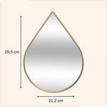 Spiegel Metall Drop 21.2x28.5cm Spiegel Gold - Glas - 2 x 29 x 22 cm