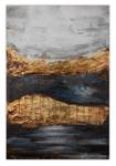Acrylbild handgemalt Magische Landschaft Blau - Grau - Massivholz - Textil - 60 x 90 x 4 cm