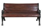 Banc en Bois Marron - Métal - Bois massif - 65 x 77 x 145 cm