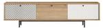 Tv lowboard CREA RTV180 3D Beige - Holzwerkstoff - Kunststoff - 180 x 45 x 36 cm