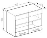 Küchenschrank Glas R-Line 34898 Anthrazit - Sonoma Eiche Trüffel Dekor