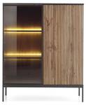 Vitrine TOSENA Schwarz - Holzwerkstoff - 104 x 106 x 39 cm