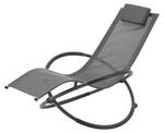 Fauteuil de jardin Pulsano à bascule Gris - Métal - 74 x 86 x 166 cm