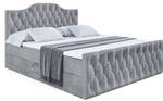 Boxspringbett VILA-1-Z Hellgrau - Breite: 180 cm - H4