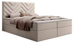 Boxspringbett CHEVRON mit Bettkasten Beige - Breite: 200 cm - H2