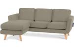 TAGIO Ecksofa rechts mit Ottomane Beige