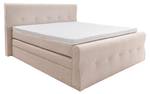 Boxspringbett SIGNUM Beige - Weiß - Textil - 202 x 120 x 233 cm