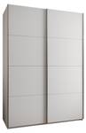 Armoire Lux 1 Argenté - Blanc - Largeur : 180 cm