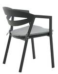 Chaise de jardin Slit Noir - Métal - 59 x 76 x 62 cm