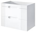 Schrank unter waschbecken FIJI CUW80 2D Weiß - Holzwerkstoff - Kunststoff - 80 x 62 x 46 cm