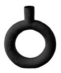 Vase Ring Schwarz - Kunststoff - 18 x 4 x 23 cm