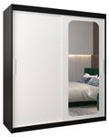 Armoire à portes coulissantes promo t2 Noir - Blanc - Largeur : 180 cm - 2 porte