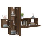 TV-Schrank 3er Set D527 Eiche Schwarzbraun Dekor