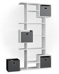 Raumteiler Cube Weiß - Holzwerkstoff - 92 x 187 x 29 cm