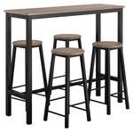 Table + 4 x Tabourets de Bar OGT22-SCH Noir