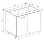 Eckschrank R-Line 37755 Anthrazit - Weiß