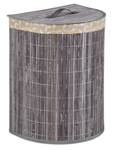 3x Paniers à linge bambou Beige - Gris - Blanc - Bambou - Bois manufacturé - Textile - 39 x 50 x 31 cm